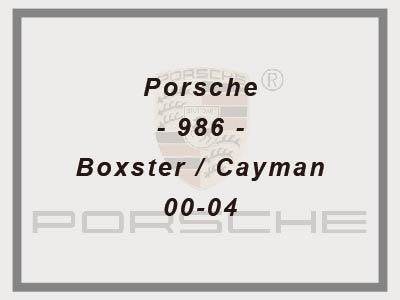 Porsche - 986 - Boxster/Cayman - 00-04